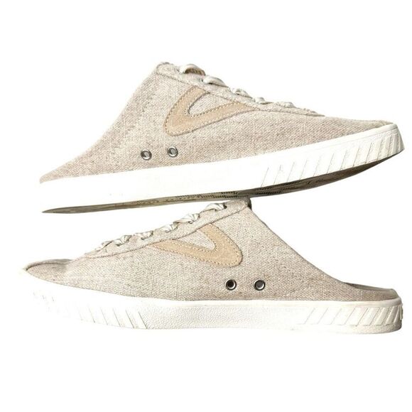 Tretorn Cam Slip-On Backless Canvas Sneakers in Natural Sand Women’s Size 9 - Picture 6 of 12